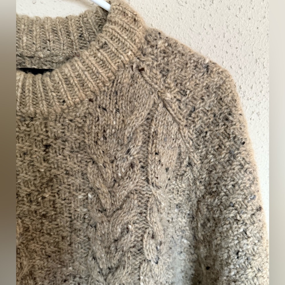 Men's Finisterre Westray Heavy Wool Cable Knit Sweater - Picture 4 of 5